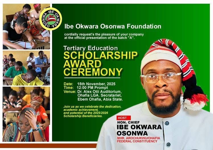 Rep Ibe Okwara Osonwa to Award Tertiary Scholarships to Students of Arochukwu/Ohafia Fed Constituency, Ceremony Holds November 15 4 IMG 1467