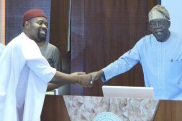 President Tinubu Swears In Peter Eze as FCC Commissioner, 37 Others